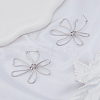 1 Pair Flower Alloy Hoop Earrings for Women EJEW-LP0004-78P-3