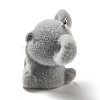 Flocky Resin Pendants LS-RESI-E059-04D-2