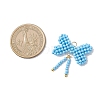 Glass Seed Beaded Bowknot Pendants PALLOY-MZ01055-03-2