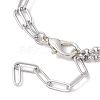 2Pcs 2 Styles 304 Stainless Steel Multi-layered Bracelets BJEW-JB12234-6