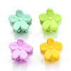 Rubberized Style Plastic Claw Hair Clips OHAR-G001-08-3