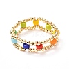 Glass Seed Beads Rings for Teen Girl Women RJEW-TA00009-4