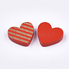 Painted Natural Wooden Cabochons WOOD-Q040-013-M-3