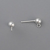 304 Stainless Steel Ball Stud Earring Post STAS-H410-10S-B-2