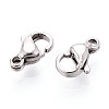 304 Stainless Steel Lobster Claw Clasps STAS-T065-9mm-34P-2