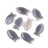 Natural Grey Agate Pendants G-N342-106C-1