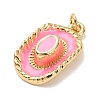 Brass Enamel Pendants KK-K408-66G-03-2