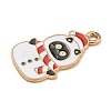 Christmas Kitten Alloy Enamel Pendants X-ENAM-I060-02C-2