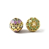 Brass & Alloy & Rhinestone Enamel Beads RB-CBA973B-11C-G-2