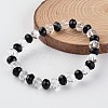 Faceted Abacus Glass Beaded Stretch Bracelets BJEW-J172-03-1