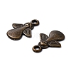 Tibetan Style Angel Alloy Pendants TIBEP-A579-AB-NR-2