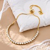 Adjustable Brass Micro Pave Cubic Zirconia Bracelets LS-BJEW-G588-01G-1