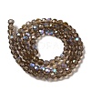 Electroplate Transparent Glass Beads Strands EGLA-A035-T4mm-L16-2