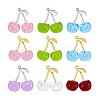 9Pcs 9 Colors Transparent Resin Pendants FIND-PH0026-92-6
