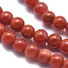 Natural South Red Agate Beads Strands G-A177-04-03-3