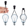 Gorgecraft 4Pcs 2 Colors Iron Lamp Shade Light Bulb Clip AJEW-GF0006-82-6