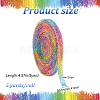 Rainbow Color Glitter Hotfix Rhinestone(Hot Melt Adhesive On The Back) OCOR-WH0082-08-2