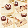 Brass Wax Seal Stamp with Wood Handle AJEW-WH0412-0009-3