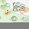 3 Styles Resin & Acrylic Finger Rings for Women RJEW-SC0001-23-7