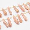 Electroplated Natural Quartz Crystal Beads Strands G-G890-A-09-1