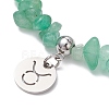 Natural Green Aventurine Chip Beaded Stretch Bracelets BJEW-JB11133-04-3