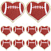 Rugby Theme Towel Embroidery Style Cloth Iron on/Sew on Patches DIY-WH20032-21B-1