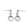 Tarnish Resistant 304 Stainless Steel Stud Earring Settings LS-STAS-L226-019I-P-1