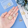 6Pcs 3 Colors 304 Stainless Steel Pendants STAS-UN0030-37-2