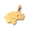 304 Stainless Steel Pendants STAS-O005-24B-G-1