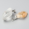 Rough Raw Natural Crystal Quartz & Citrine Pendants G-H259-06P-2