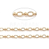 Rack Plating Brass Oval & Knot Link Chains CHC-K013-02-3