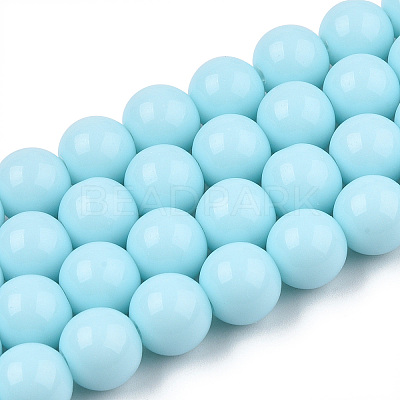 Opaque Solid Color Glass Beads Strands GLAA-T032-P4mm-10-1-1