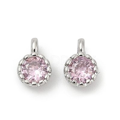 Brass Pave Cubic Zirconia Pendants KK-H204-03P-04-1