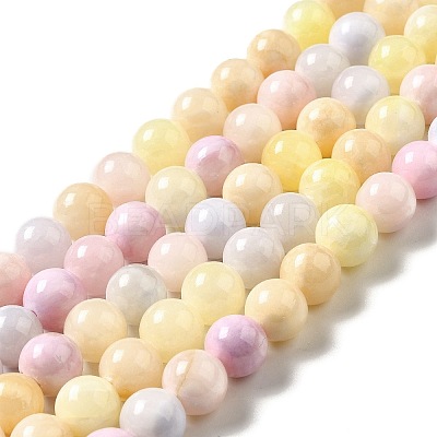 Natural Green Jade Beads Strands X-G-G757-03-8mm-1