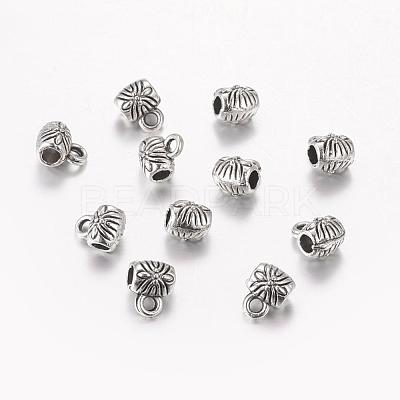 Tibetan Style Tube Bails TIBE-E018-AS-1