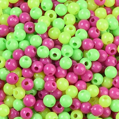 Opaque Acrylic Beads OACR-H118-07B-01-1