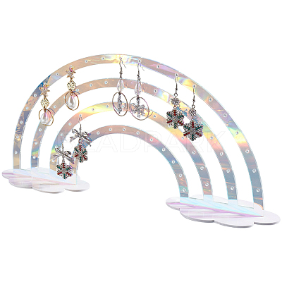 Acrylic Rainbow Cloud Earrings Display Stand EDIS-WH20012-001-1