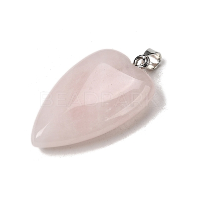 Natural Rose Quartz Pendants G-F820-04P-01-1
