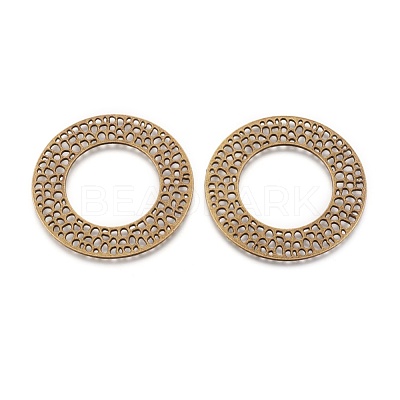 Tibetan Style Alloy Rondelle Big Pendants X-EA13278Y-AB-1