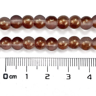 Frosted Transparent Glass Bead Strands GLAA-P065-6mm-13-1