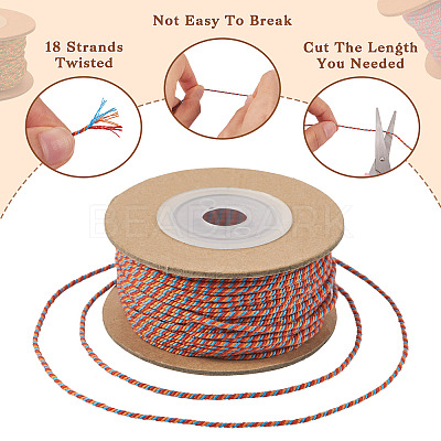 5 Rolls 5 Colors Cotton Cord OCOR-TA0001-48-1