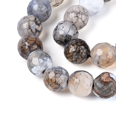 Dyed & Heated Natural Fire Crackle Agate Beads Strands G-N359-01A-03-1