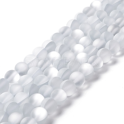 Synthetic Moonstone Beads Strands G-E573-01C-16-1