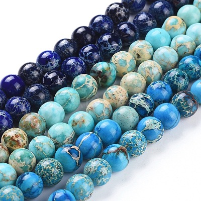 Natural Imperial Jasper Beads Strands G-G814-07-8mm-1