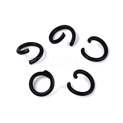 Spray Painted Iron Open Jump Rings IFIN-T017-04C-01-1