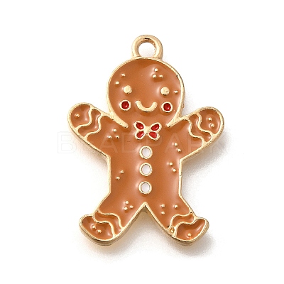 Christmas Theme Alloy Enamel Pendants ENAM-Q509-02KCG-07-1