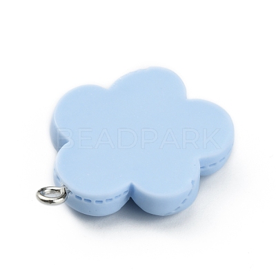 Opaque Resin Pendants FIND-WH0045-66D-1