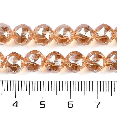 Transparent Electroplate Glass Beads Strands EGLA-N002-34C-C26-1