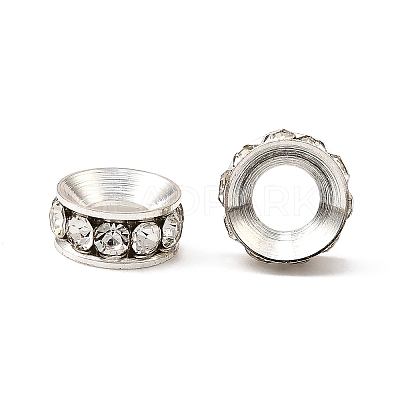 Brass Rhinestone Spacer Beads RB-A020-7mm-01S-1