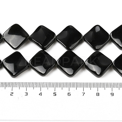 Natural Black Stone Beads Strands G-L239-18-1